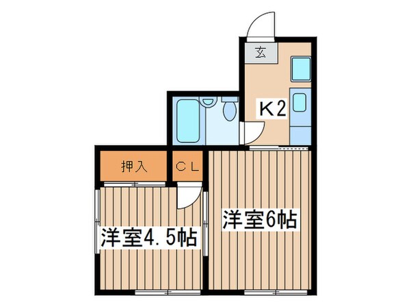 ハウスクランベリ－の物件間取画像